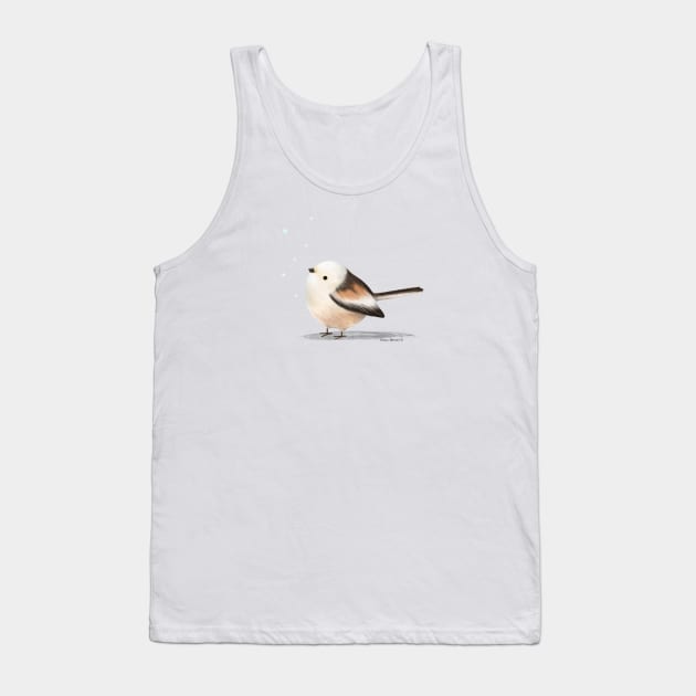 Shima Enaga Bird and snow Tank Top by julianamotzko